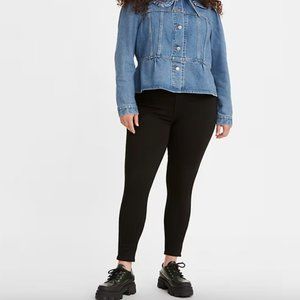 NWT Levis Mile High Super Skinny black velvet jeans/jeggings